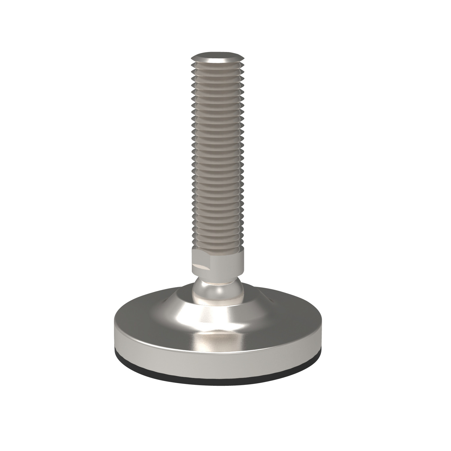 silver coloured swivel levelling foot